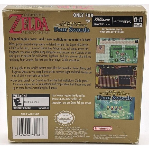 Game Boy Advance Zelda Link To The Past Four Swords Complete Tested Nintendo - Picture 4 of 12